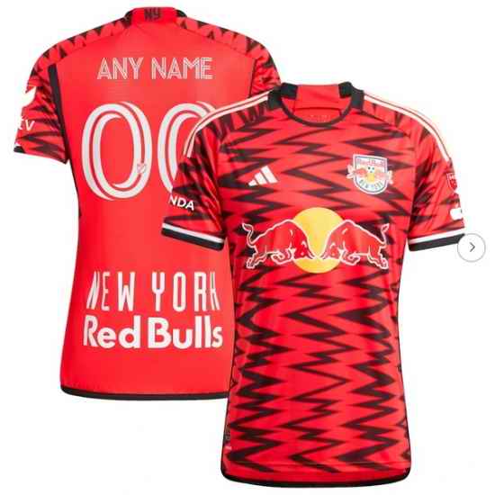 Men New York Red Bulls adidas Red 2024 Legacy Authentic Custom Jersey